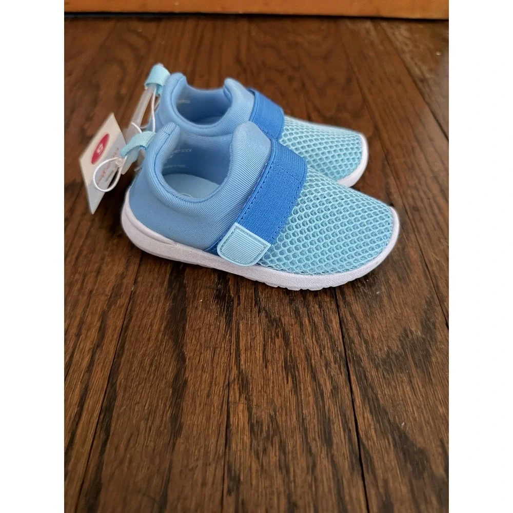 Cat & Jack Unisex Toddler Light Blue Slip-On Water Shoes Size 5 NWOB Mesh Top